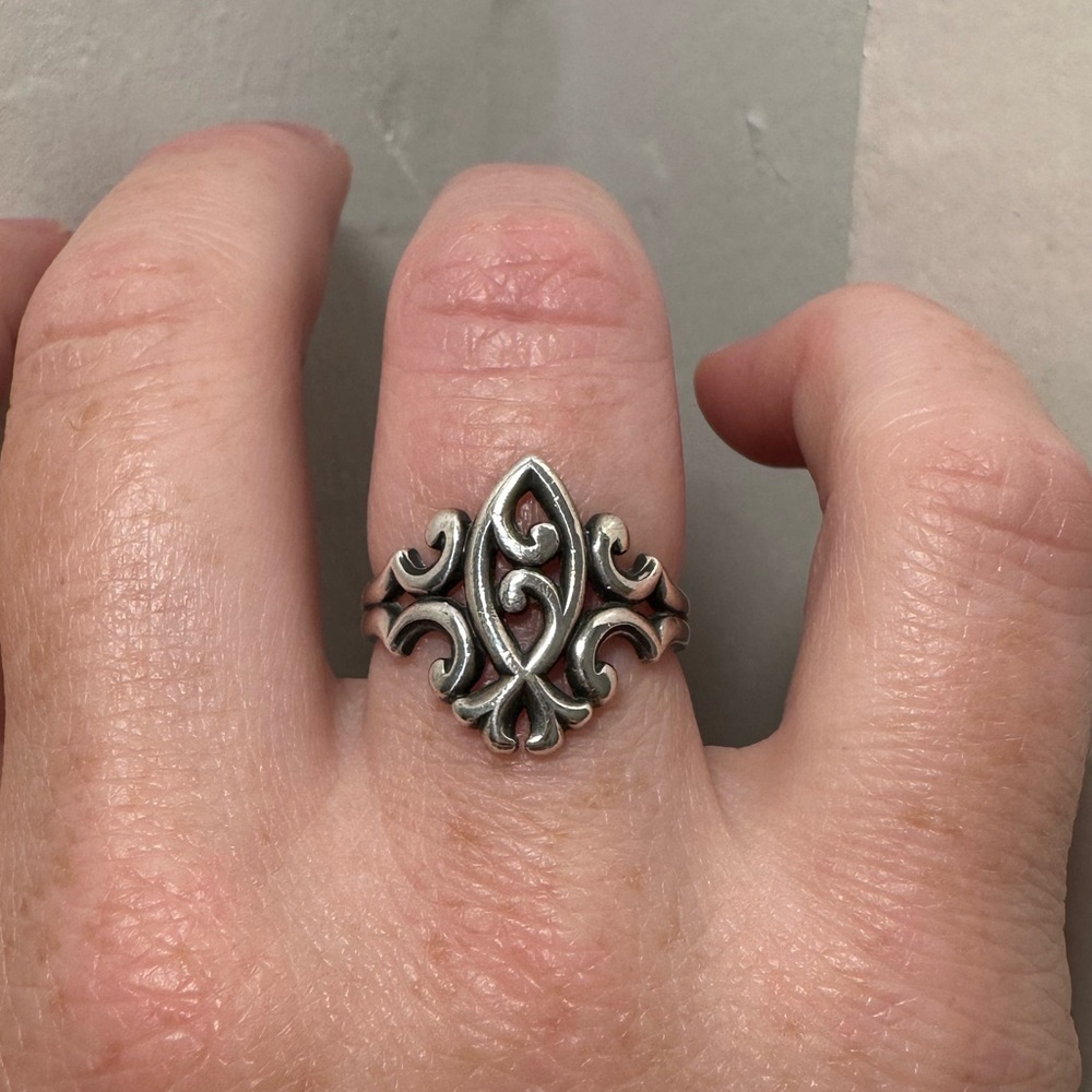 James Avery Scrolled Icthus Sterling Silver Ring